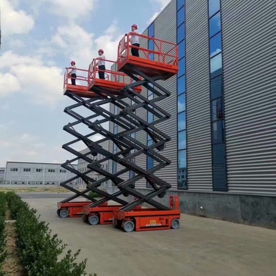 8M 450KG Electric Aerial Scissor Lift , Self Propelled Work Platform CE ISO
