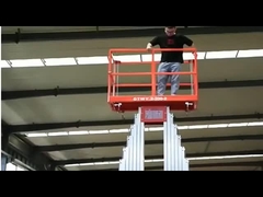 12m Hydraulic 2 Post Aluminum Alloy Man Lift Cho thuê cho nền tảng Wok trên không